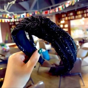 New black top knot headband